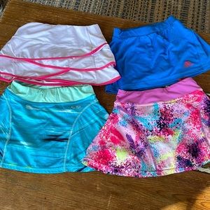 4 girls athletic skorts/tennis skirt